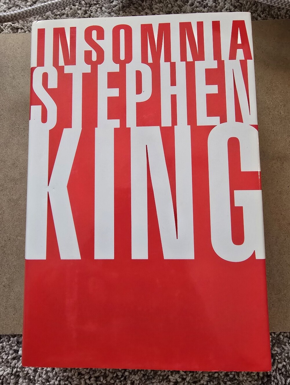 Insomnia by Stephen King - Bold Red & White Hardcover Estate Sale